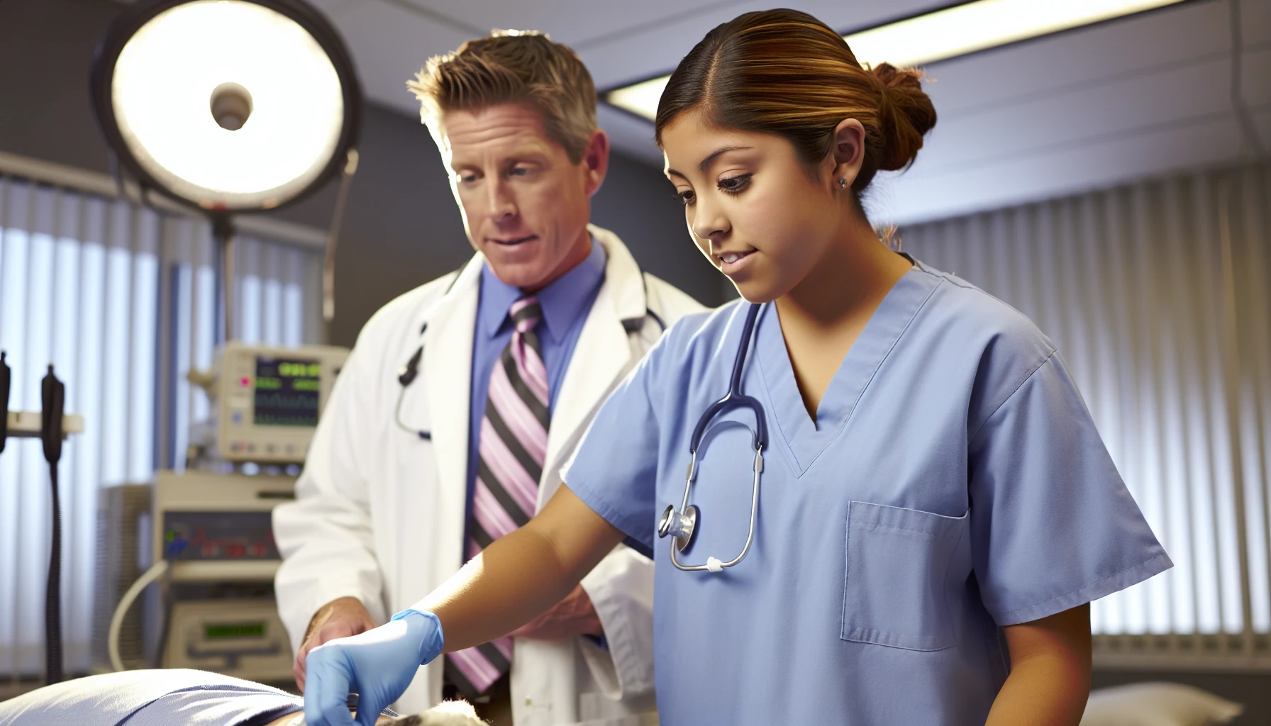 A nursing student participating in a clinical rotation